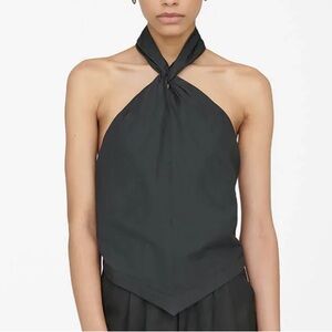 Anine Bing Marilyn Black Halter Top size small